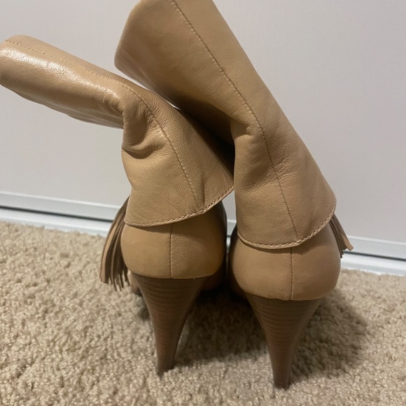Coach Tan Booties w/Tassel - Picture 3 of 4